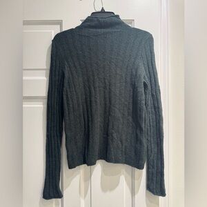 Madewell Hunter Green Ribbed Turtleneck Sweater